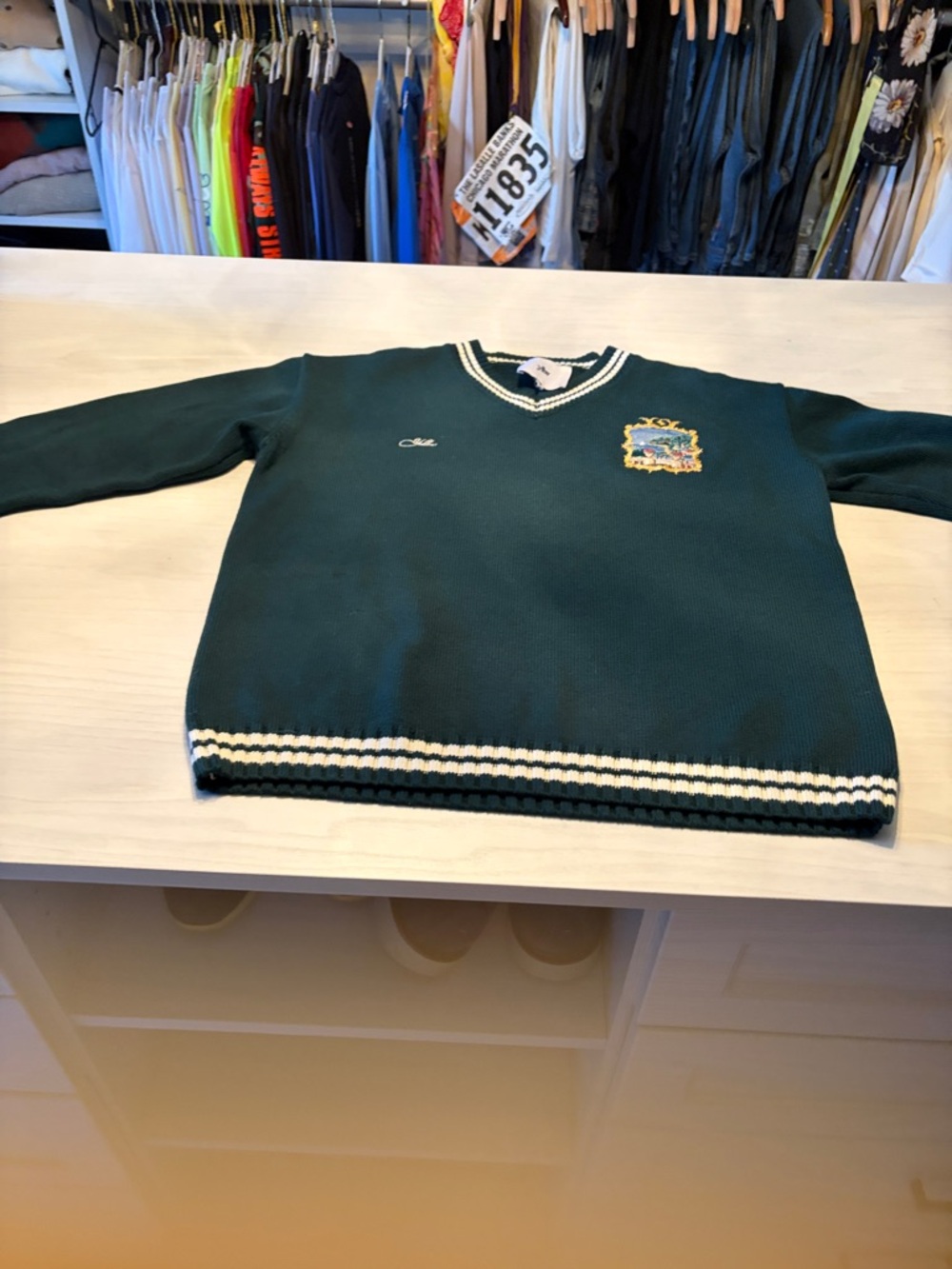 Yellow the Label Classic Forest Green Cashmere Sweater